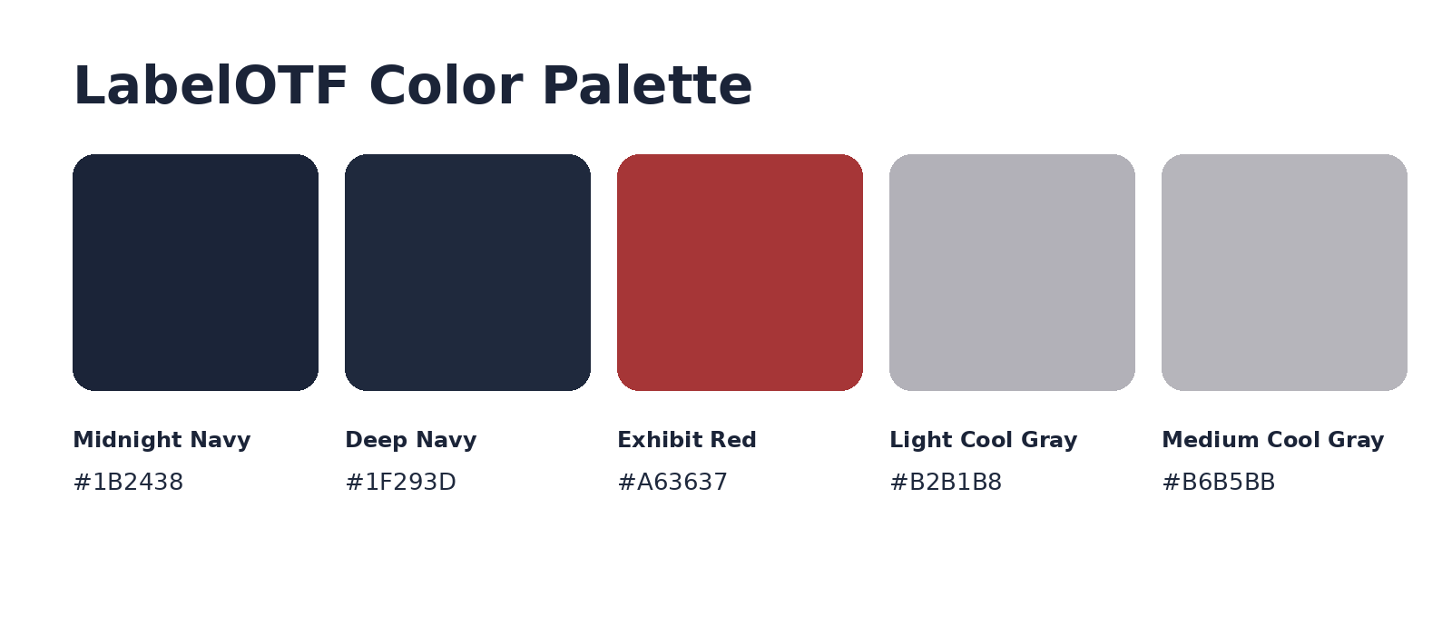 LabelOTF color palette